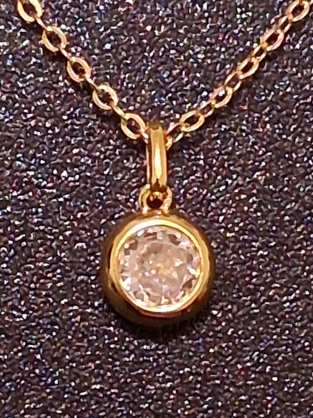 18K Solid Gold 2ct Moissanite Solitaire Bezel Necklace Dainty 8mm Open Back